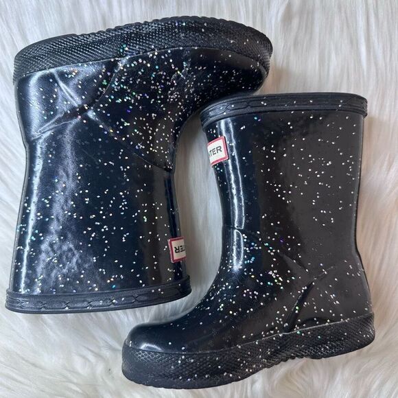 Hunter Kids First Giant Glitter Rain Boots Size UK 5 US 6B/7G - Picture 7 of 11